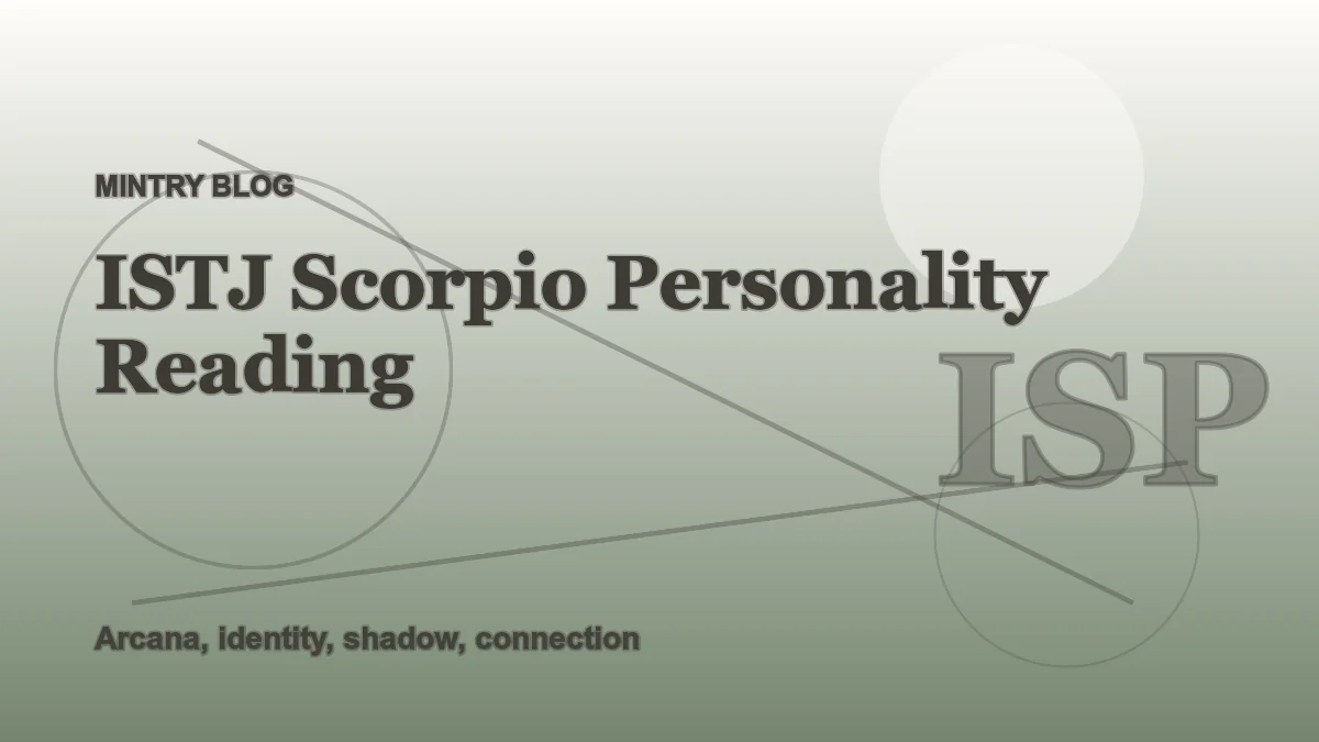 ISTJ Scorpio: Complete Personality Reading header artwork
