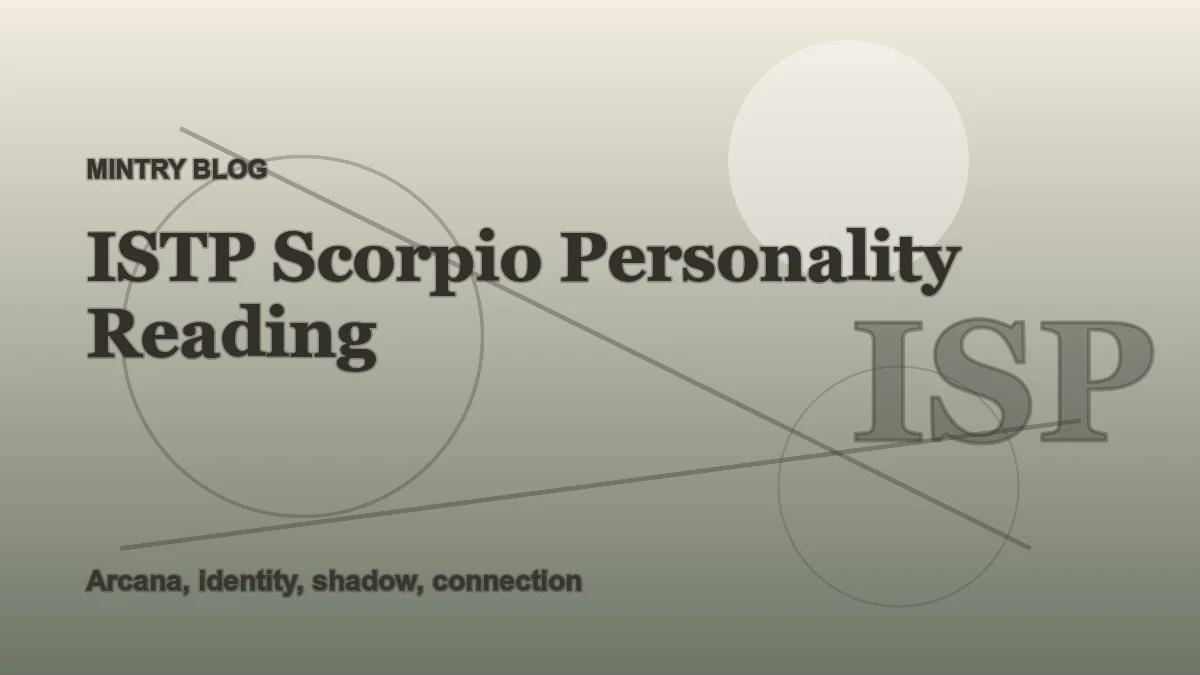 ISTP Scorpio: Complete Personality Reading header artwork