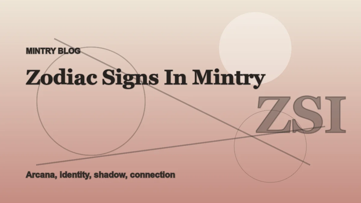 Zodiac Signs in Mintry header artwork
